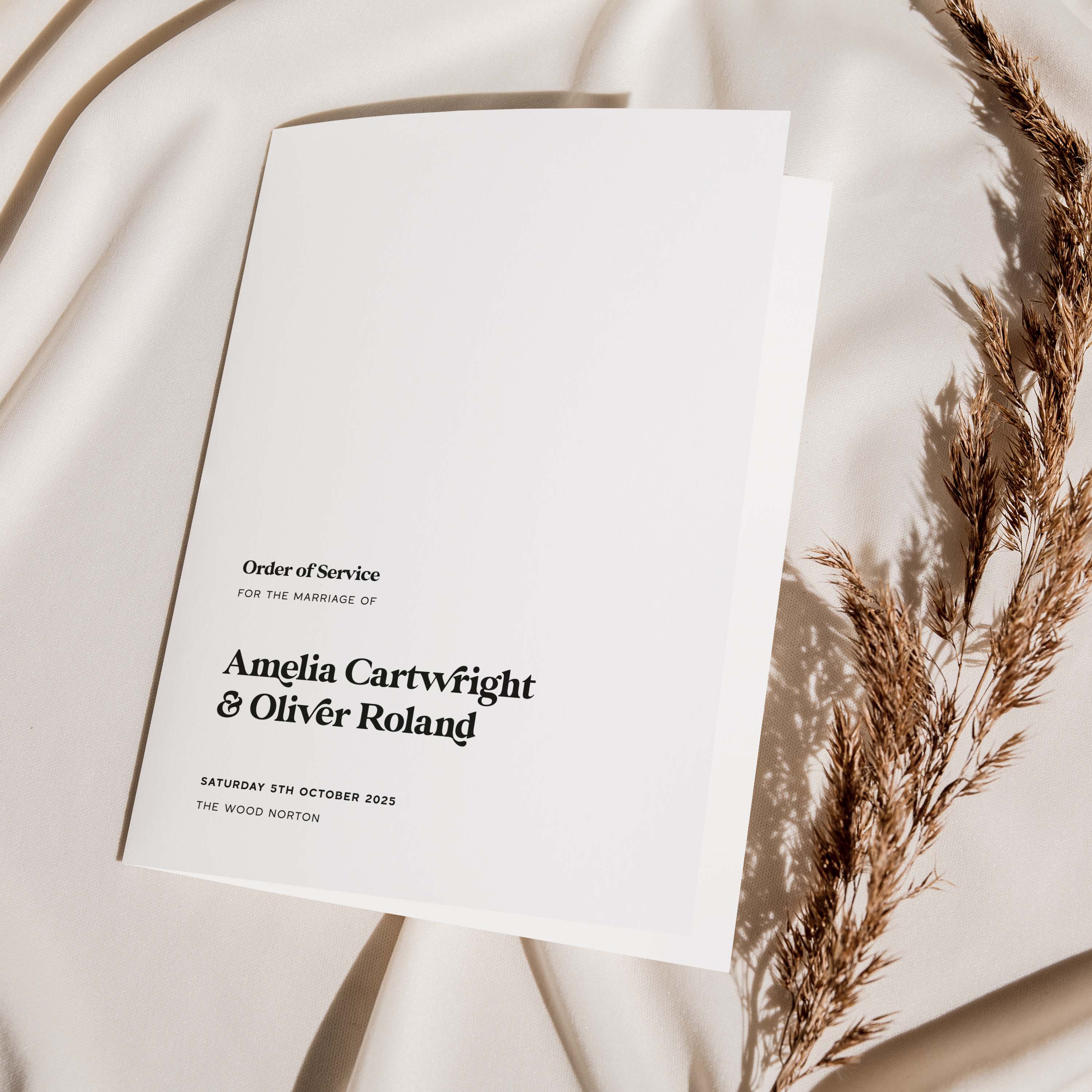 Modern Retro Wedding Order of Service Booklet - Soho Collection, Elle Bee Design