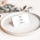Modern Retro Wedding Place Card with Menu Choices - Soho Collection, Elle Bee Design
