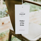 Modern Personalised Seat Reservation Tag for Wedding - Soho Collection, Elle Bee Design