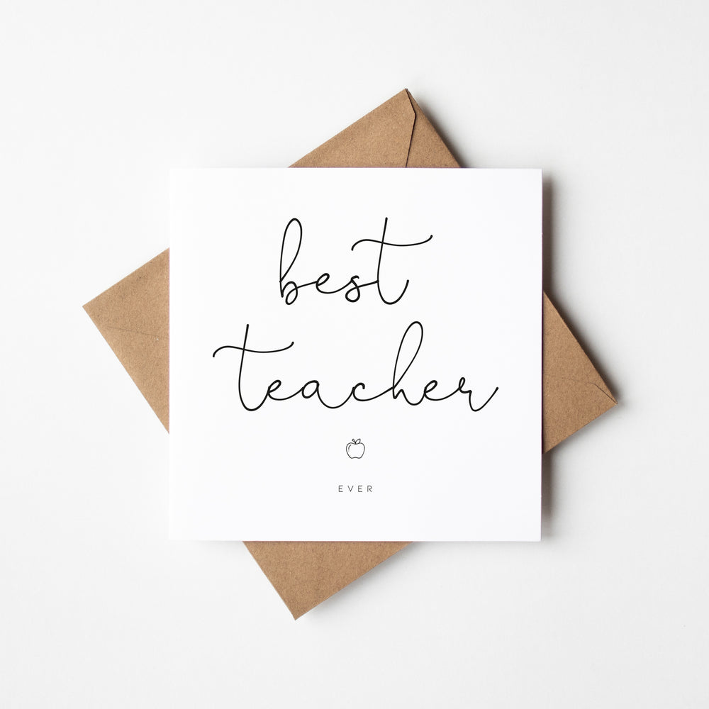 Cute Best Teacher Card