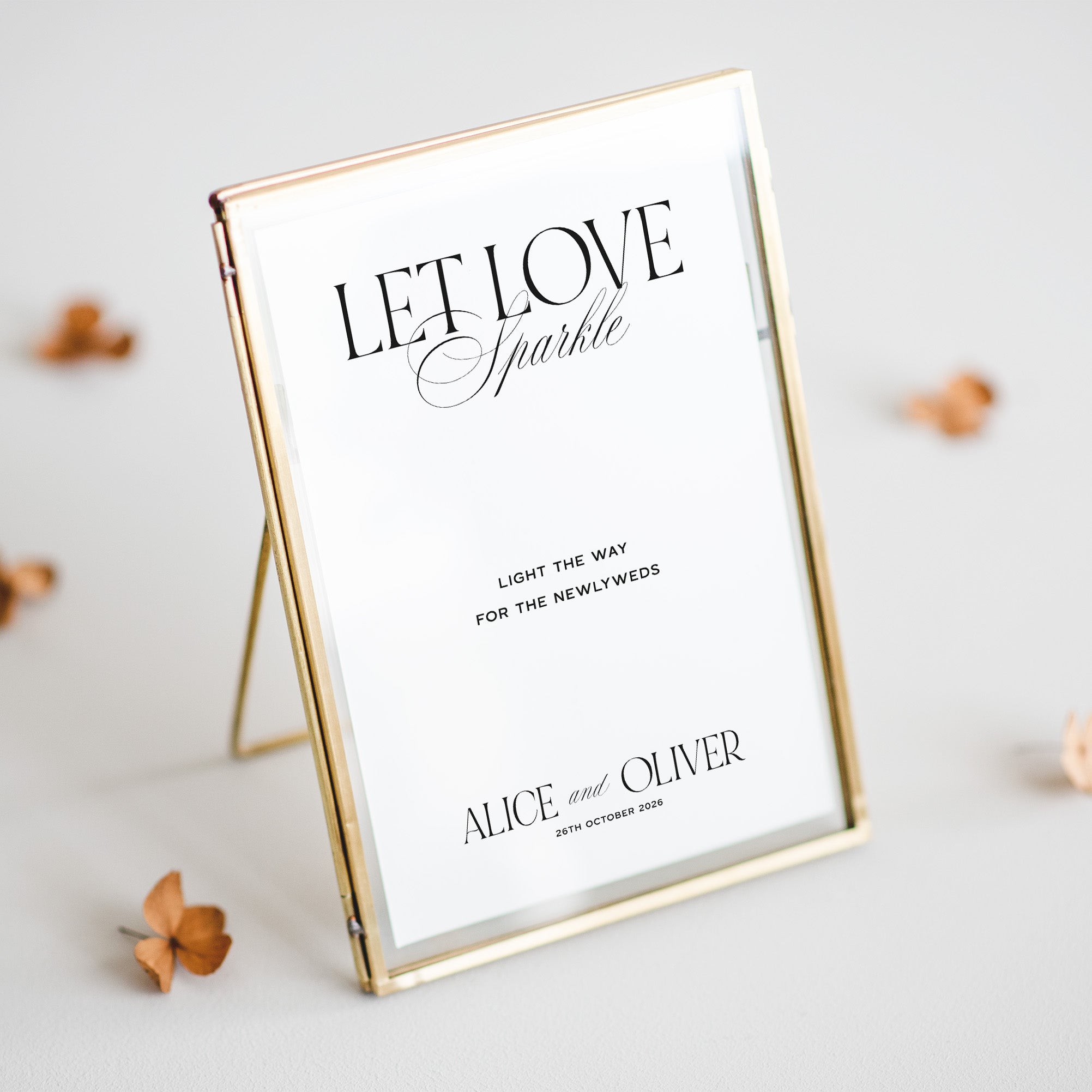 Let Love Sparkle Wedding Sign for Sparklers at Evening Reception