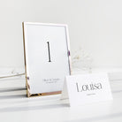 Modern Wedding Table Number Card - Victoria Collection, Elle Bee Design