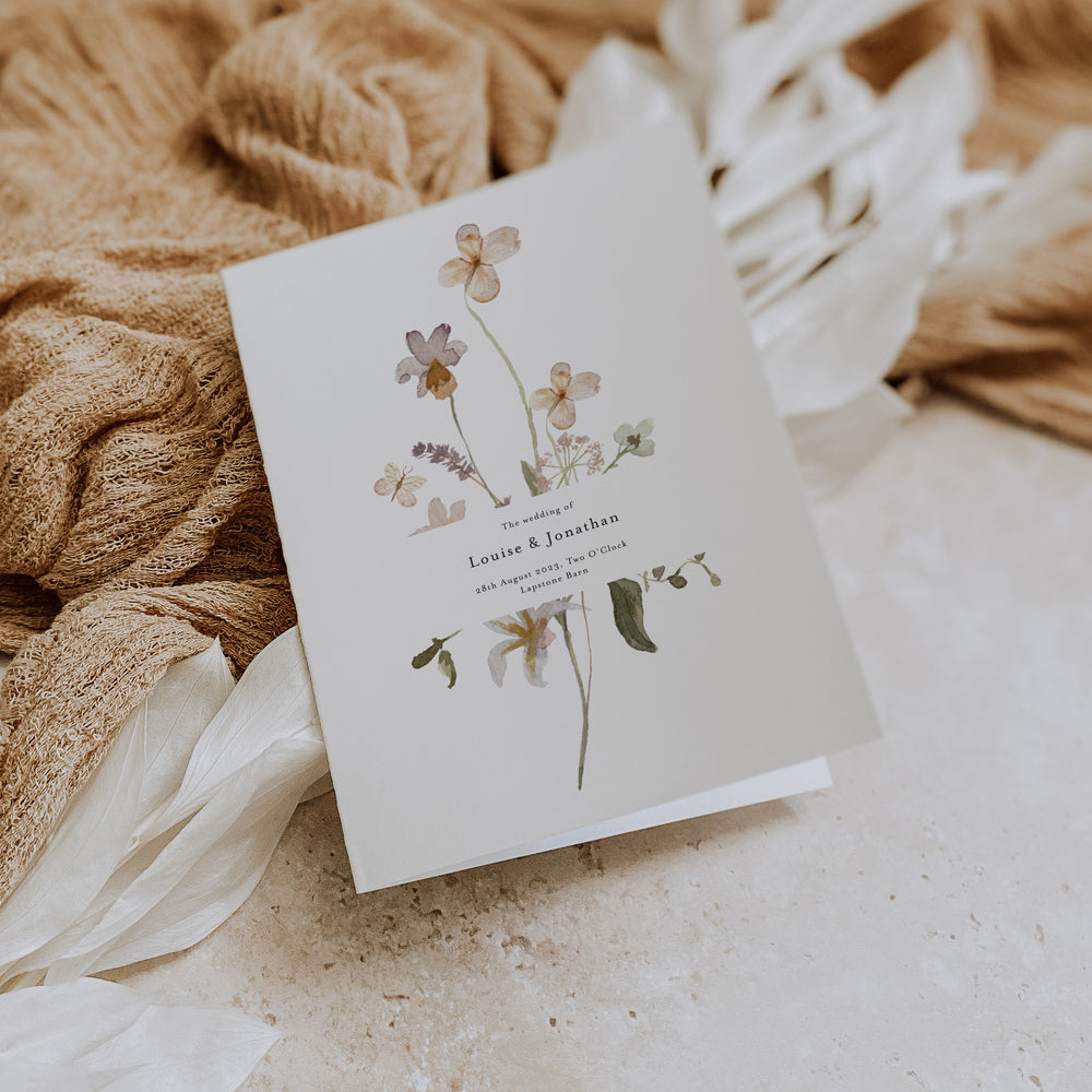Wildflower Order of Service Booklet - Charlbury Collection, Elle Bee Design