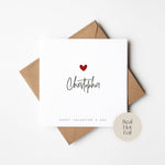 Personalised Foil Heart Valentine's Day Card (VAL020)