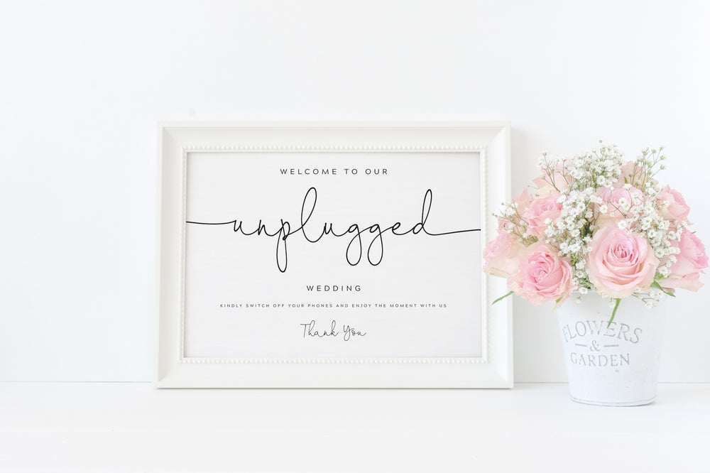 Unplugged Ceremony Wedding sign, Wedding Sign, Custom Wedding Signs, Small wedding signs, Small signs for wedding guests