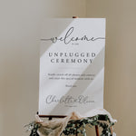 Modern Unplugged Ceremony Sign - Windsor Collection, Elle Bee Design