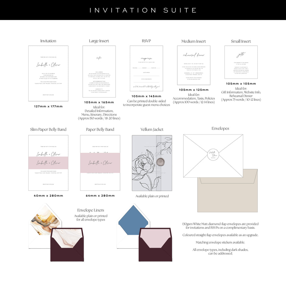 Chancery Lane - Wedding Invitation Suite