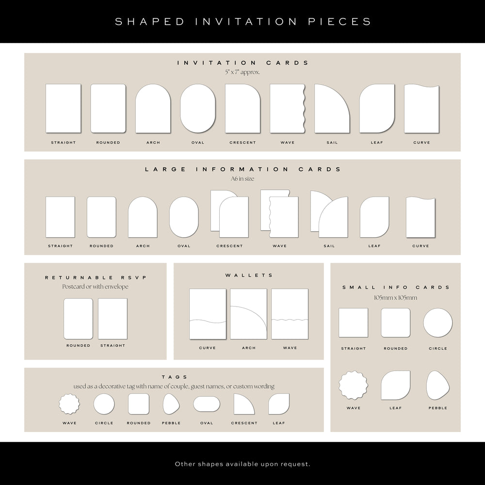 Broadway - Shaped Invitation Suite