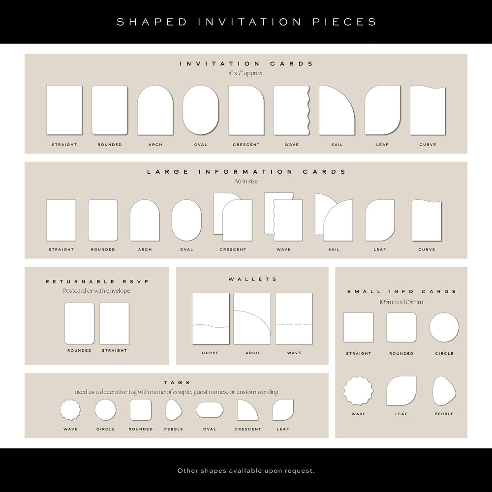 Knightsbridge - Shaped Invitation Suite