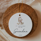Decorative ornament with a baby pony illustration and text on a wooden base.