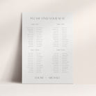 Modern Wedding Seating Chart in Cool Grey - Camden Collection, Elle Bee Design