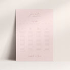 Modern Elegant Wedding Table Plan in Blush - Dalston Collection, Elle Bee Design