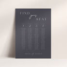 Simple Elegant Wedding Seating Plan in Blackberry Purple - Highbury Collection, Elle Bee Design