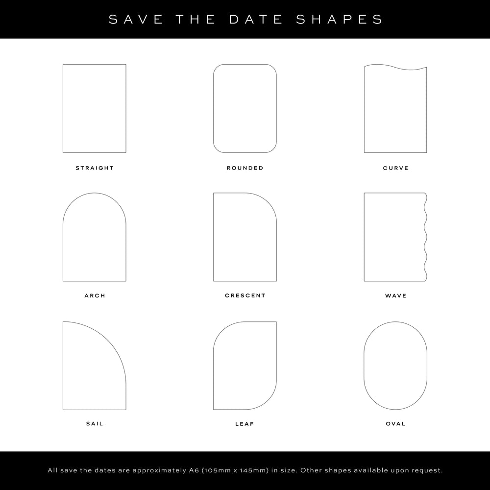 Covent Garden - Shaped Save the Date Card