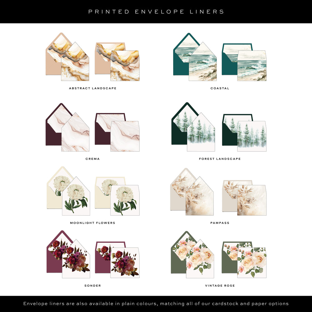 Poplar - Shaped Invitation Suite