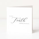 Greeting card with 'on your Tenth wedding anniversary' text on a white background