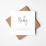 Modern Ruby 40th Wedding Anniversary Card