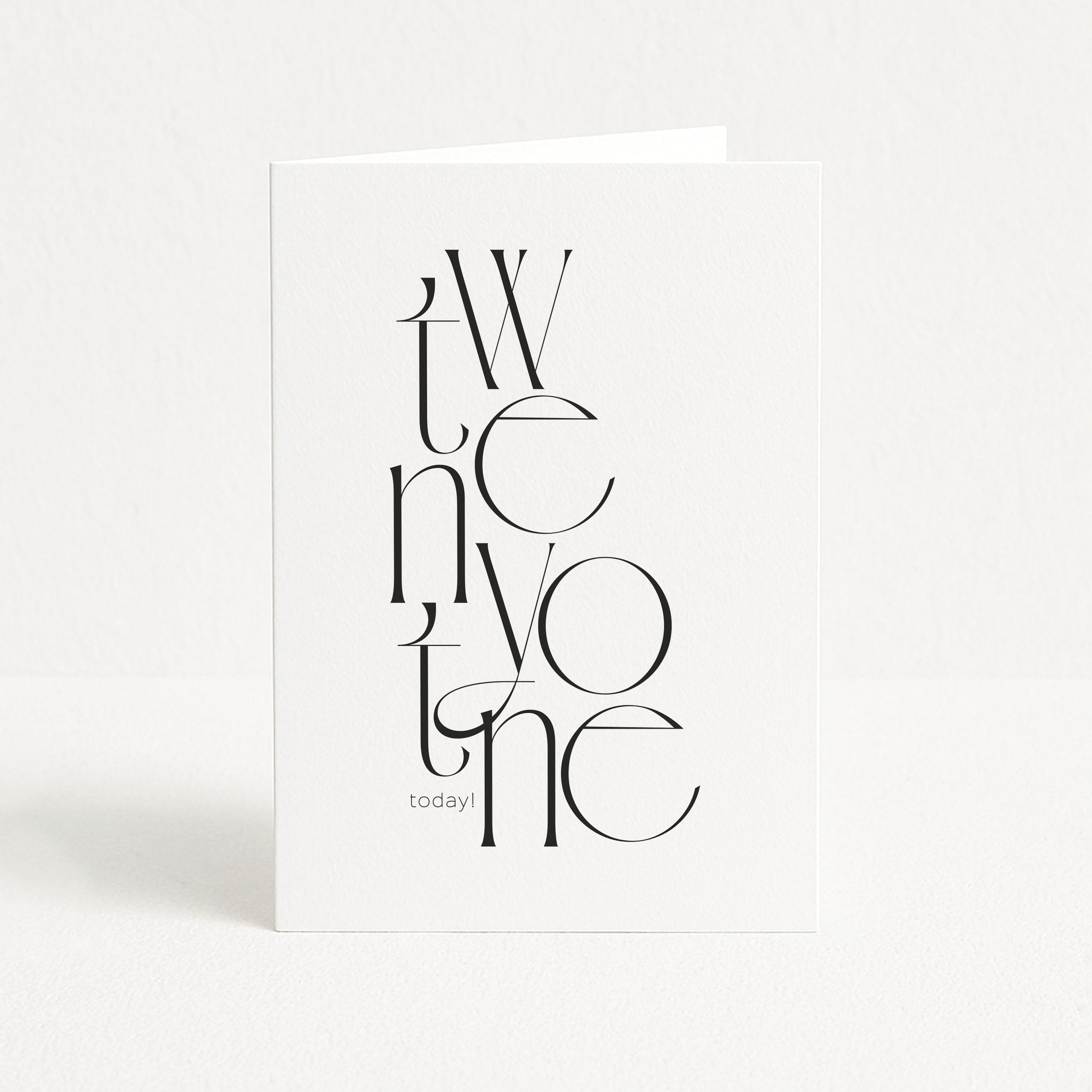 Abstract 21st birthday card on a white background