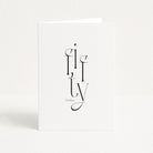 Black 'Fifty' text on a white card with 'today!' at the bottom