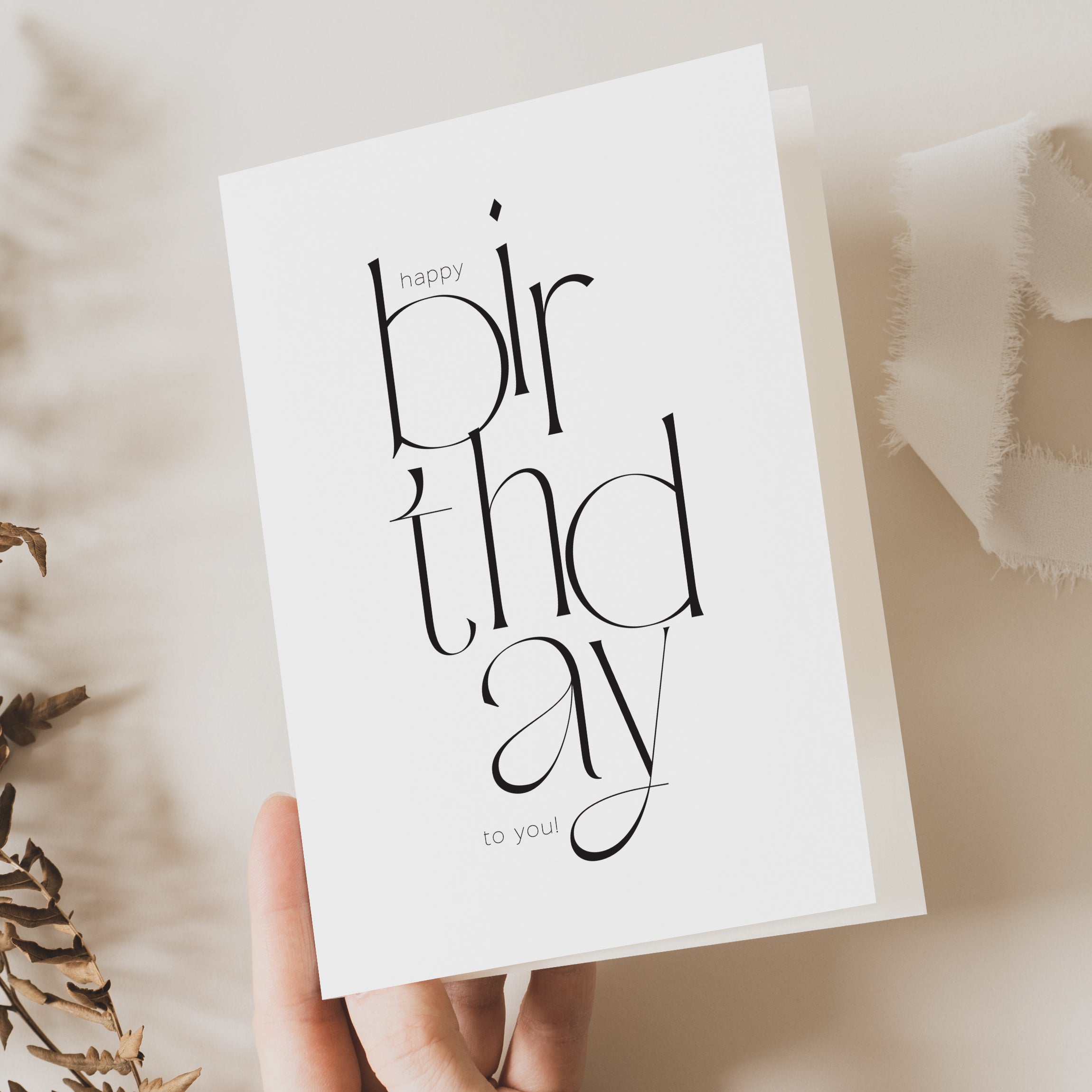 Personalised different birthday card