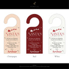Acrylic colour choices for santa's magic key showing champagne, red and white