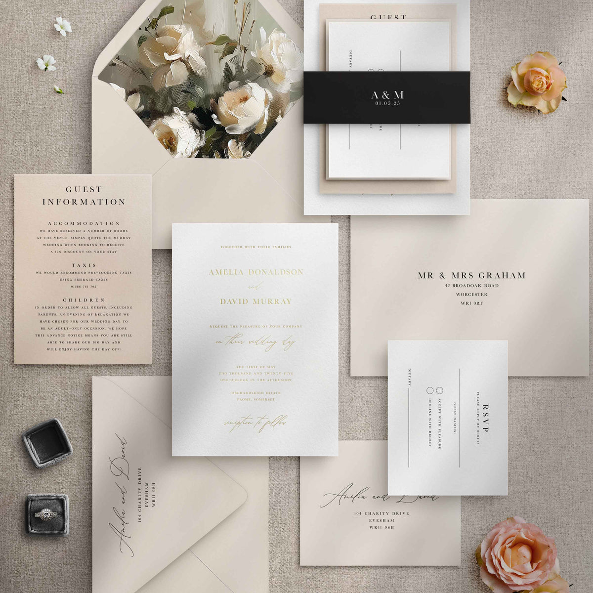 Foil Wedding Invitations - Aldgate Collection | Elle Bee Design – Elle ...