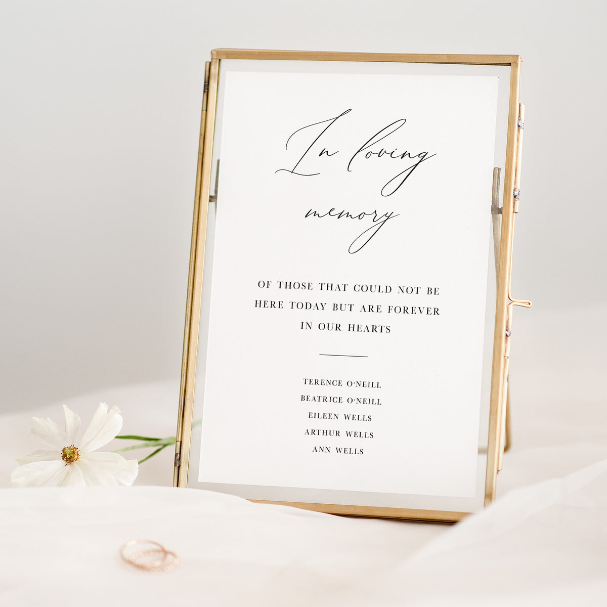 In Loving Memory Wedding Signs - Luxury Wedding Reception Signage ...