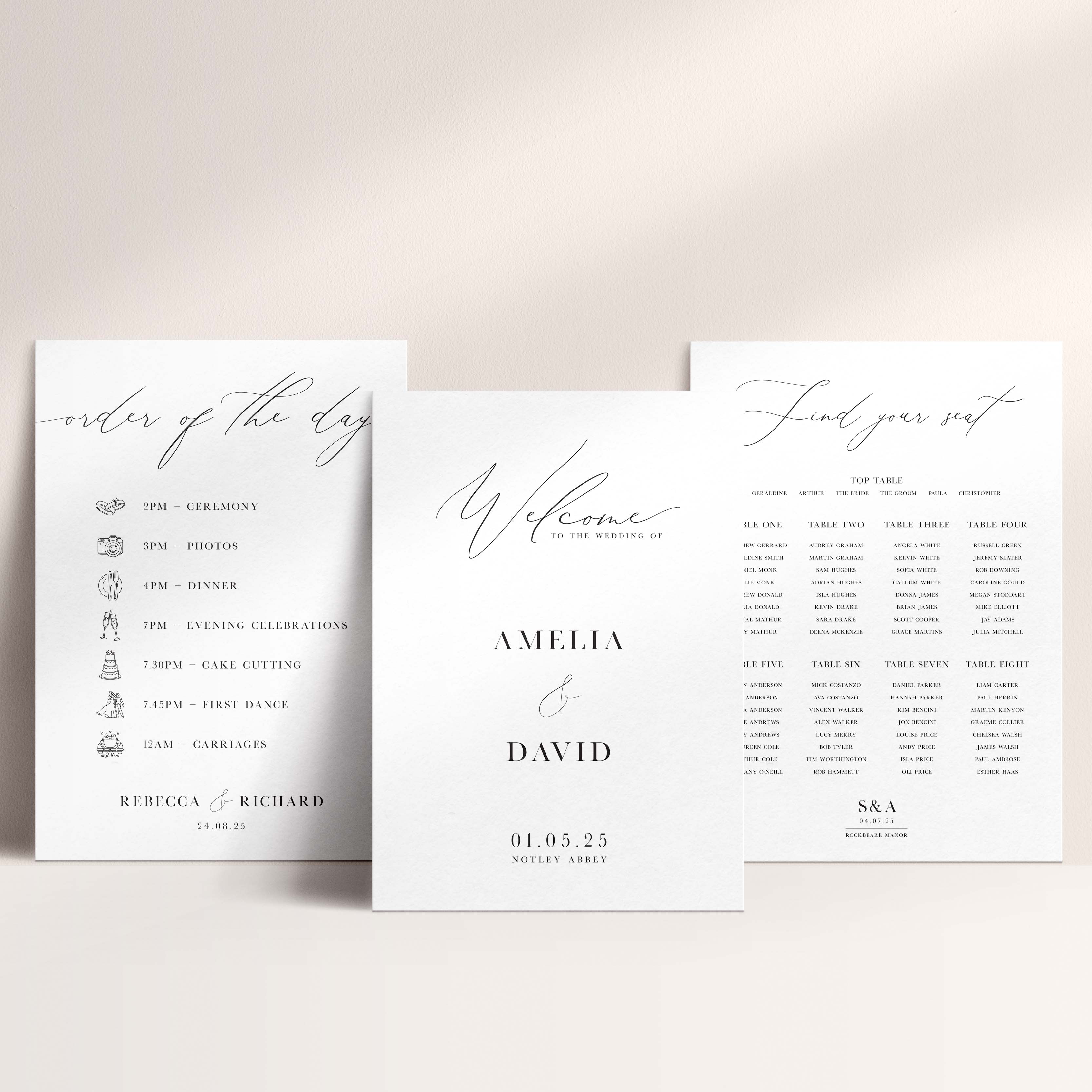 Elegant Wedding Signage Bundle - Aldgate Collection, Elle Bee Design