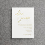 Alice - Foil Pressed Wedding Invitation Suite