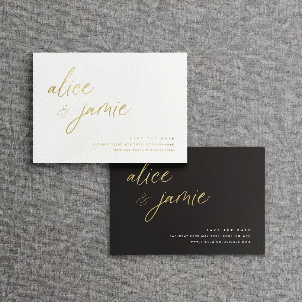 Alice - Foil Pressed Save the Date