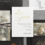 Alice - Foil Pressed Wedding Invitation Suite