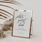 Photo Guest Book Sign for Wedding Reception in rose gold frame