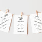 Individual Wedding Seating Plan Cards - The Alice Collection, Elle Bee Design