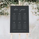 Modern Wedding Seating Plan in Slate Grey - The Alice Collection