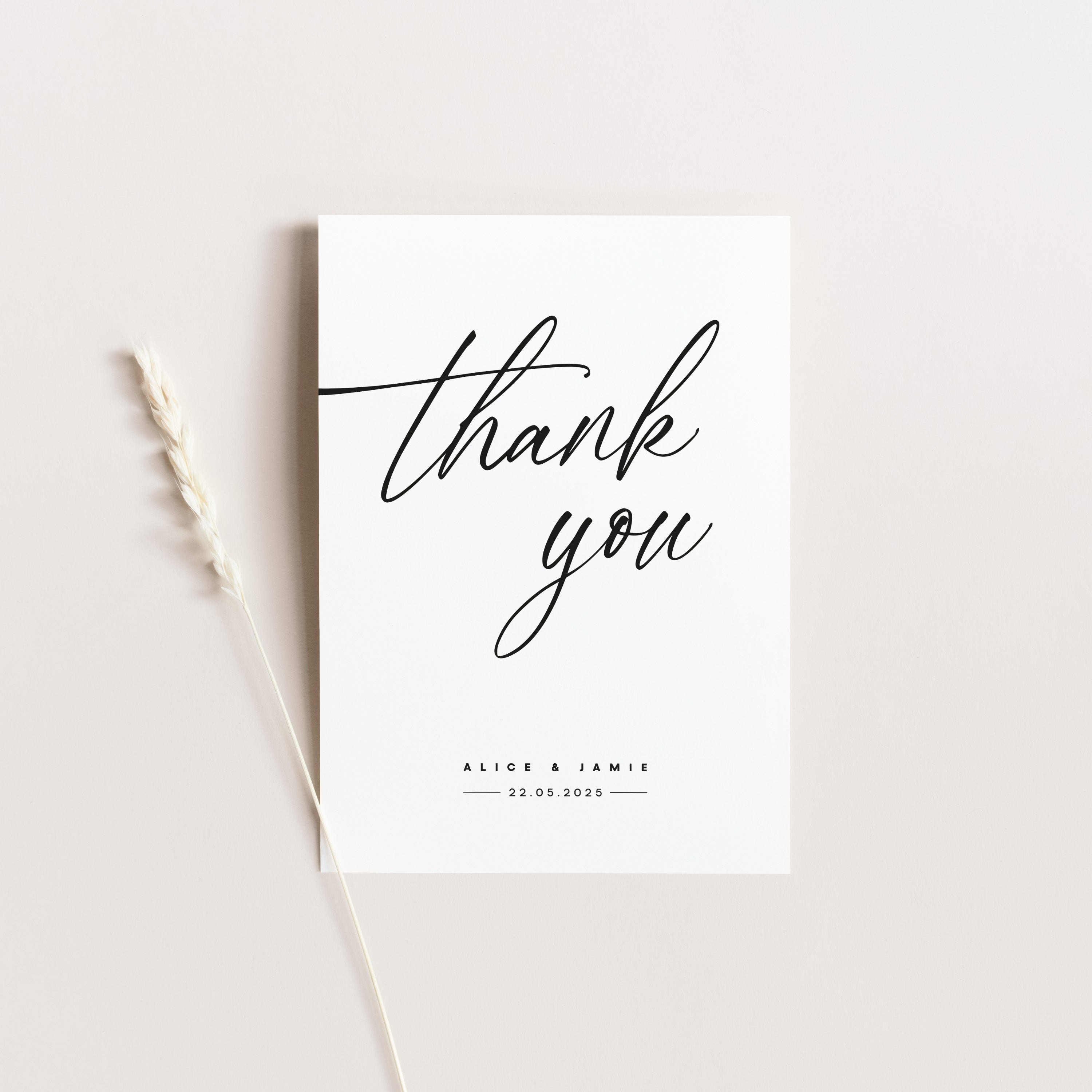 Modern and Elegant Wedding Thank You Cards - The Alice Collection, Elle Bee Design