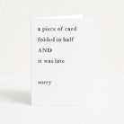 Funny belated birthday card