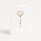 Personalised 50th Birthday Card for Dad with 50 Balloon on a white background