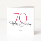 Personalised 70th Birthday Card for Her