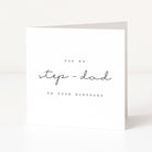 Greeting card for step-dad on a white background