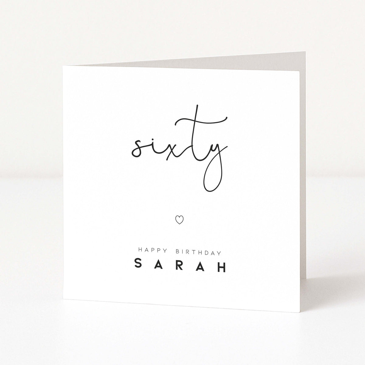 Personalised 60th Birthday Card - Clean and Modern Design | Elle Bee ...