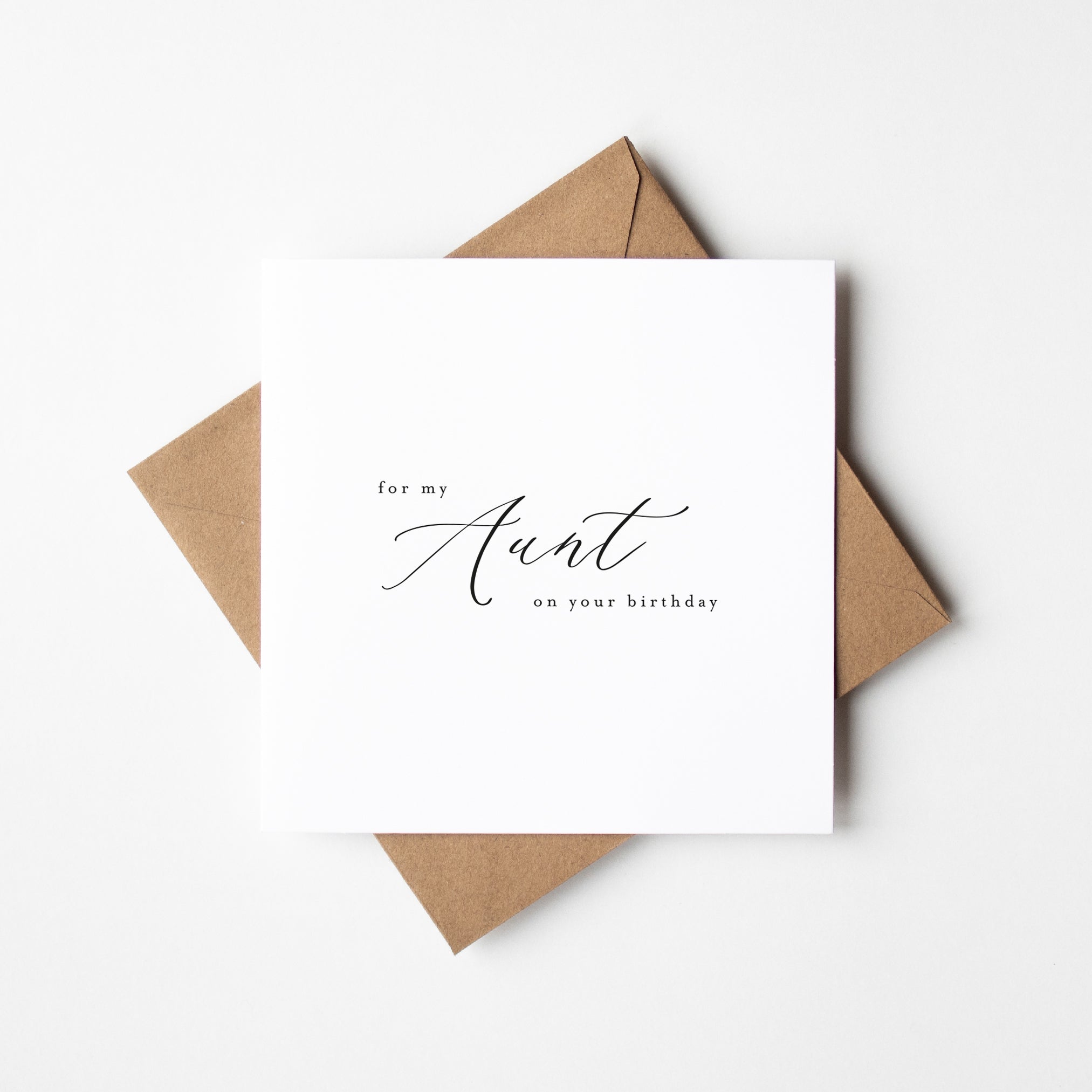 Elegant Simple Birthday Card for Aunt