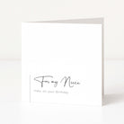 Greeting card with 'For my Niece' text on a white background