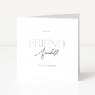 Greeting card with 'For my Friend Annabelle on your birthday' text on a white background