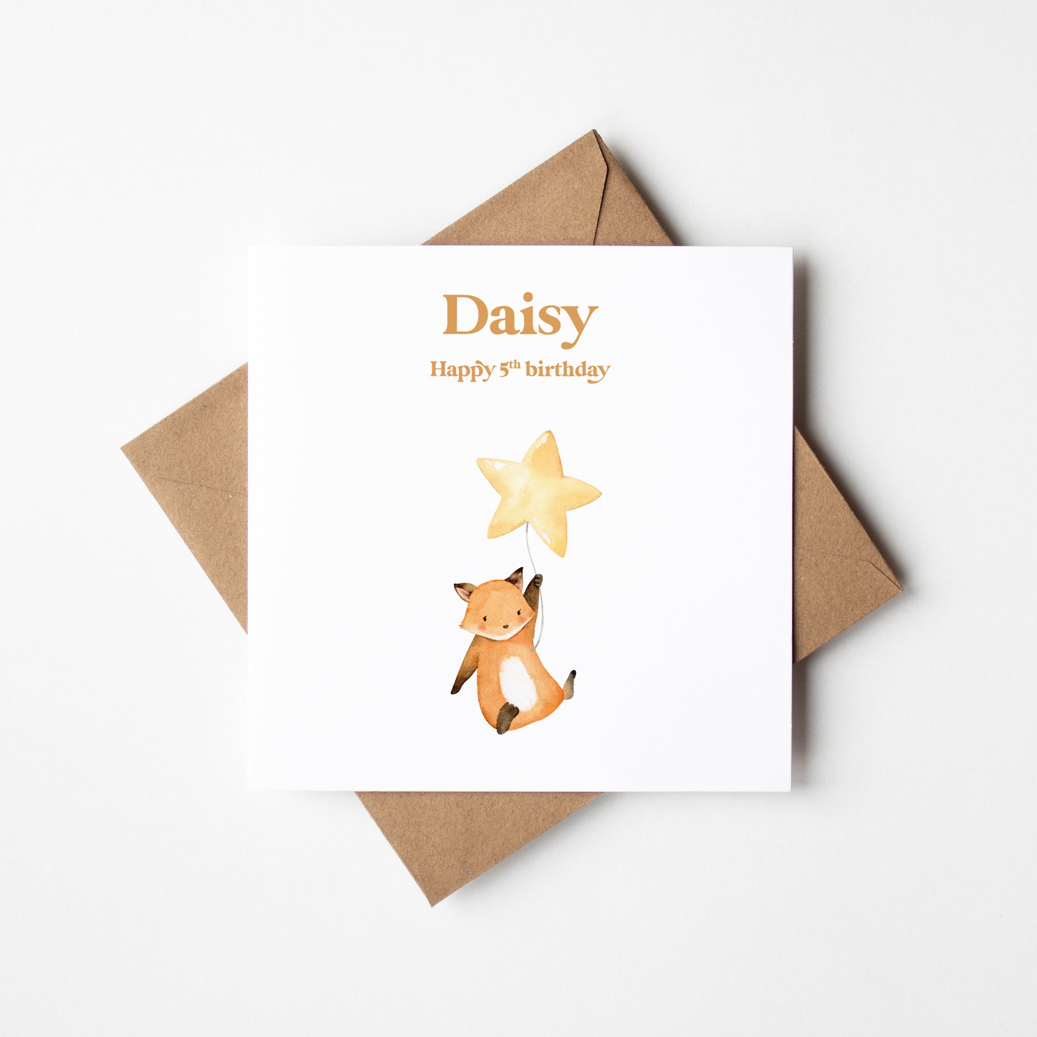 Cute Personalised 5th Birthday Card Keepsake