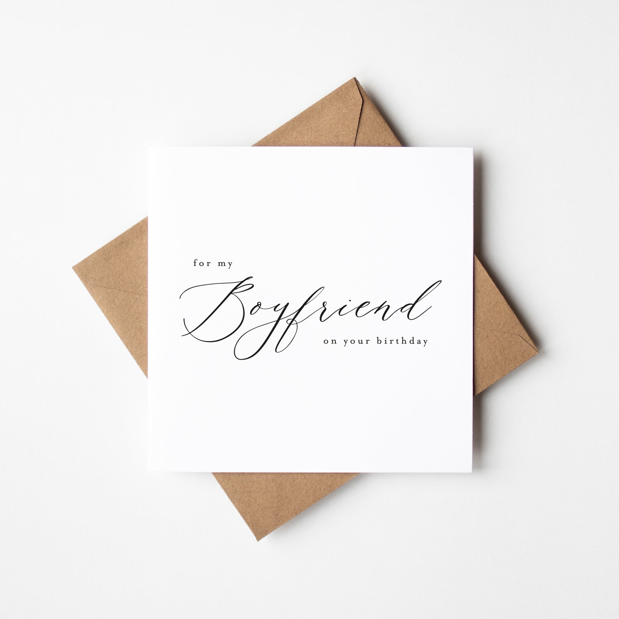 Elegant Birthday Card for Boyfriend