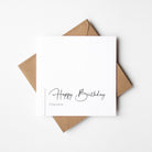 Simple modern personalised birthday card