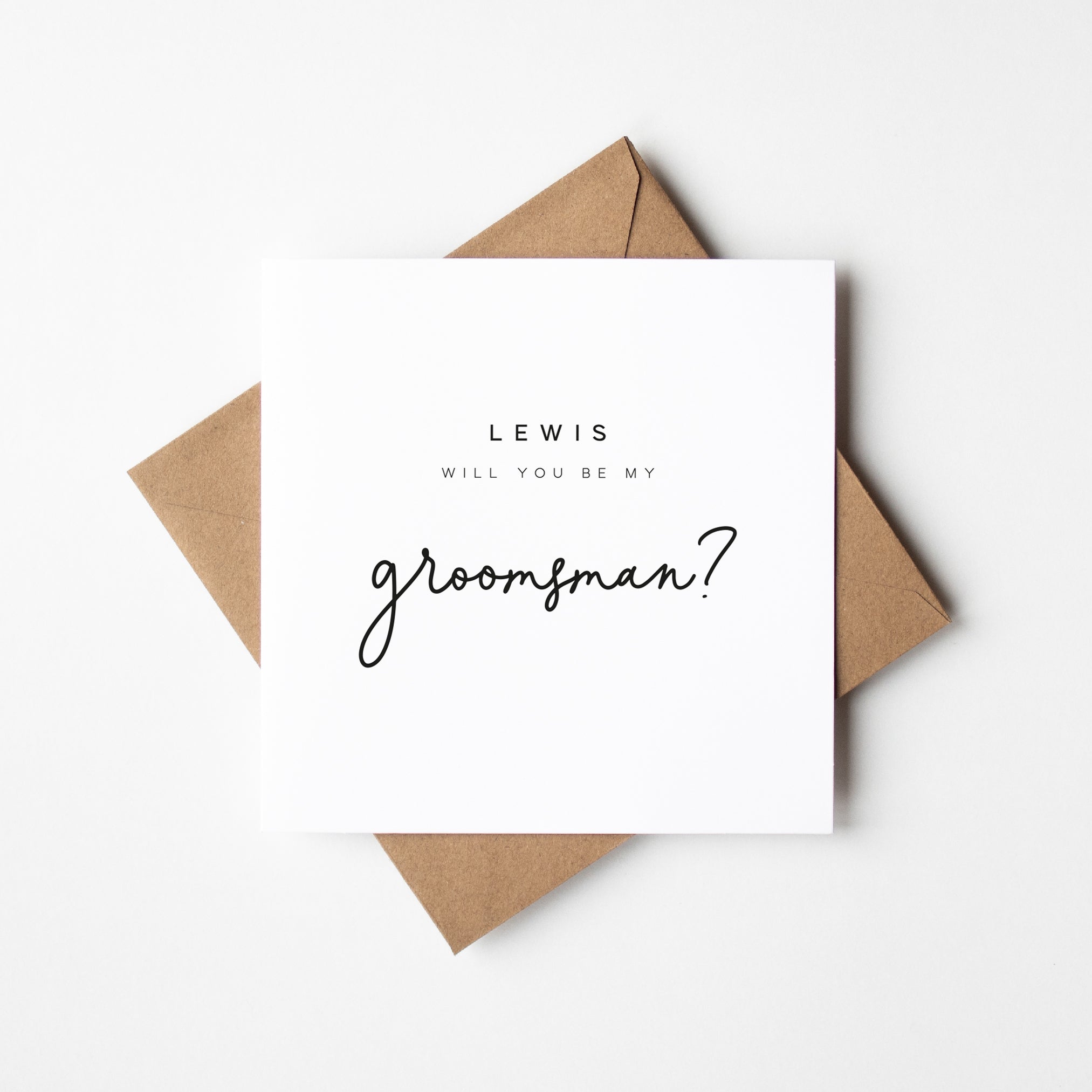 Personalised Be My Groomsman Card