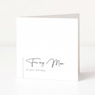 Greeting card with 'For my Mum on your Birthday' text on a white background