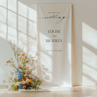 Modern Fabric Welcome Sign for Wedding - Belgravia Collection, Elle Bee Design