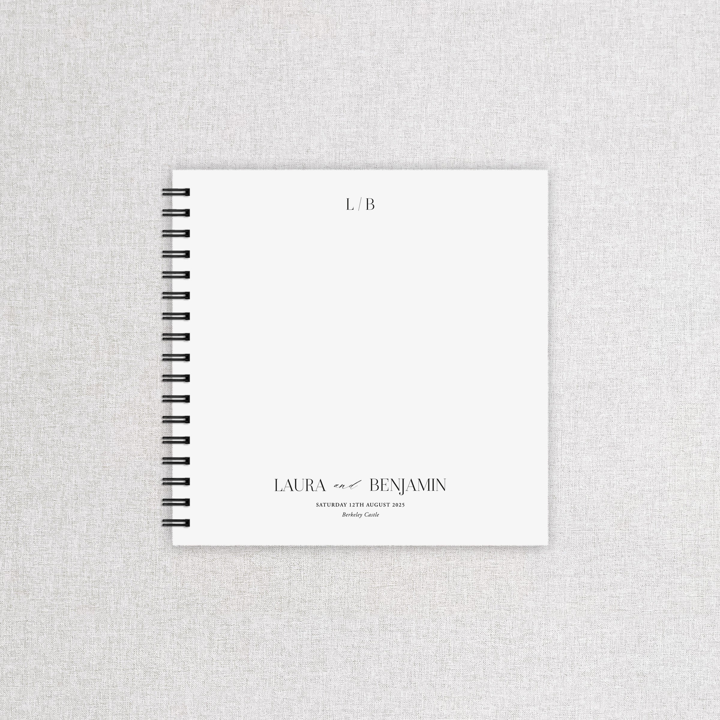 Modern Monogram Wedding Guest Book - Belgravia Collection, Elle Bee Design